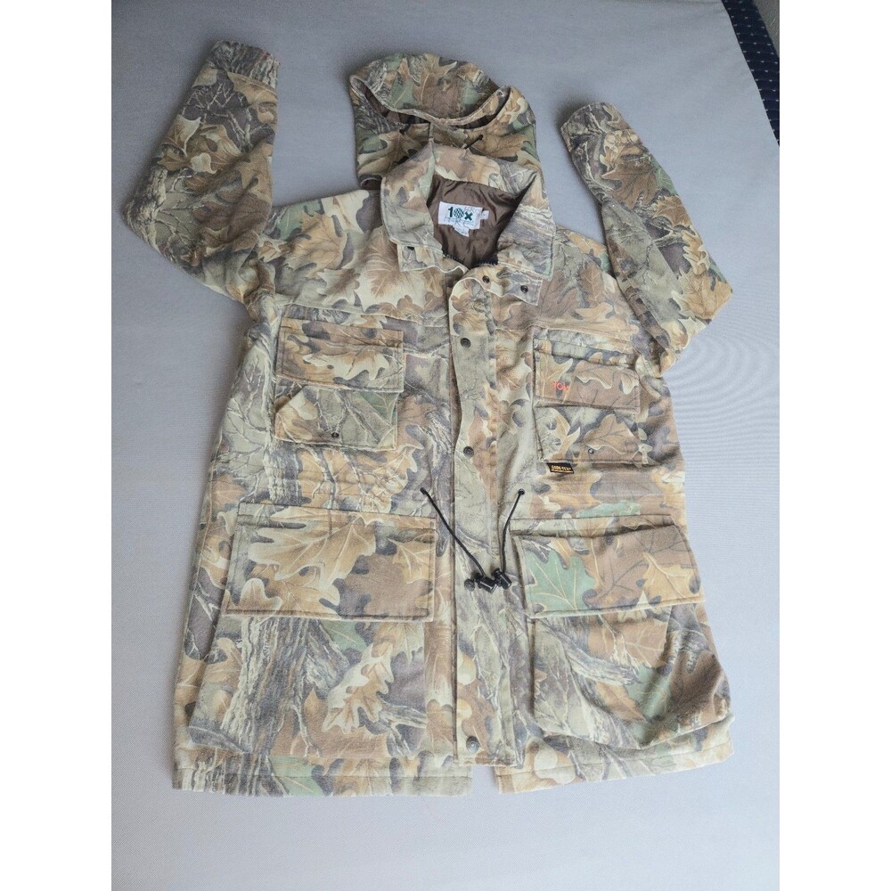 10X Gore-Tex Hunting Jacket Mens Medium Camo Waterproof Rainwear Parka Durable
